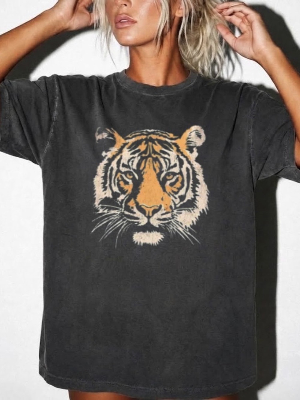 Tiger Face Comfort Colors Graphic Tee Japanese Style